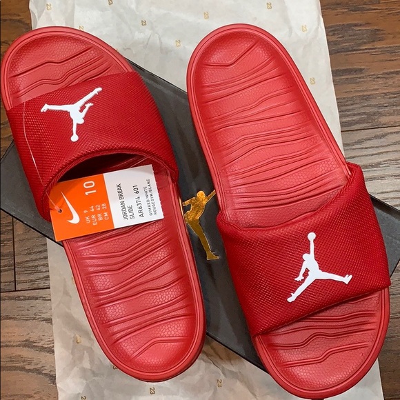 JORDAN BREAK SLIDE Gym Red/White - Picture 13 of 16